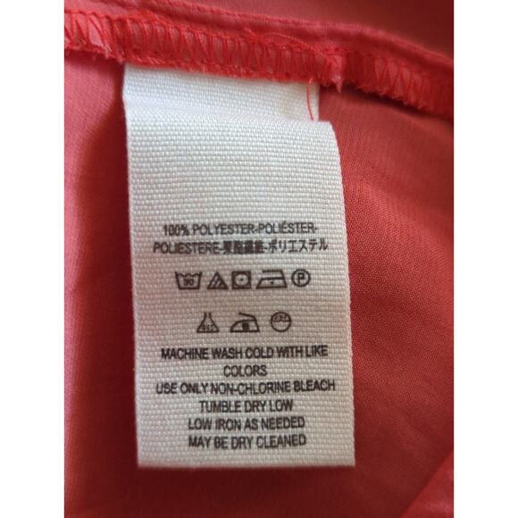 Free People Walk This Way Blouse Coral Off Shoulder Layered  Small Peasant Boho - Picture 10 of 13